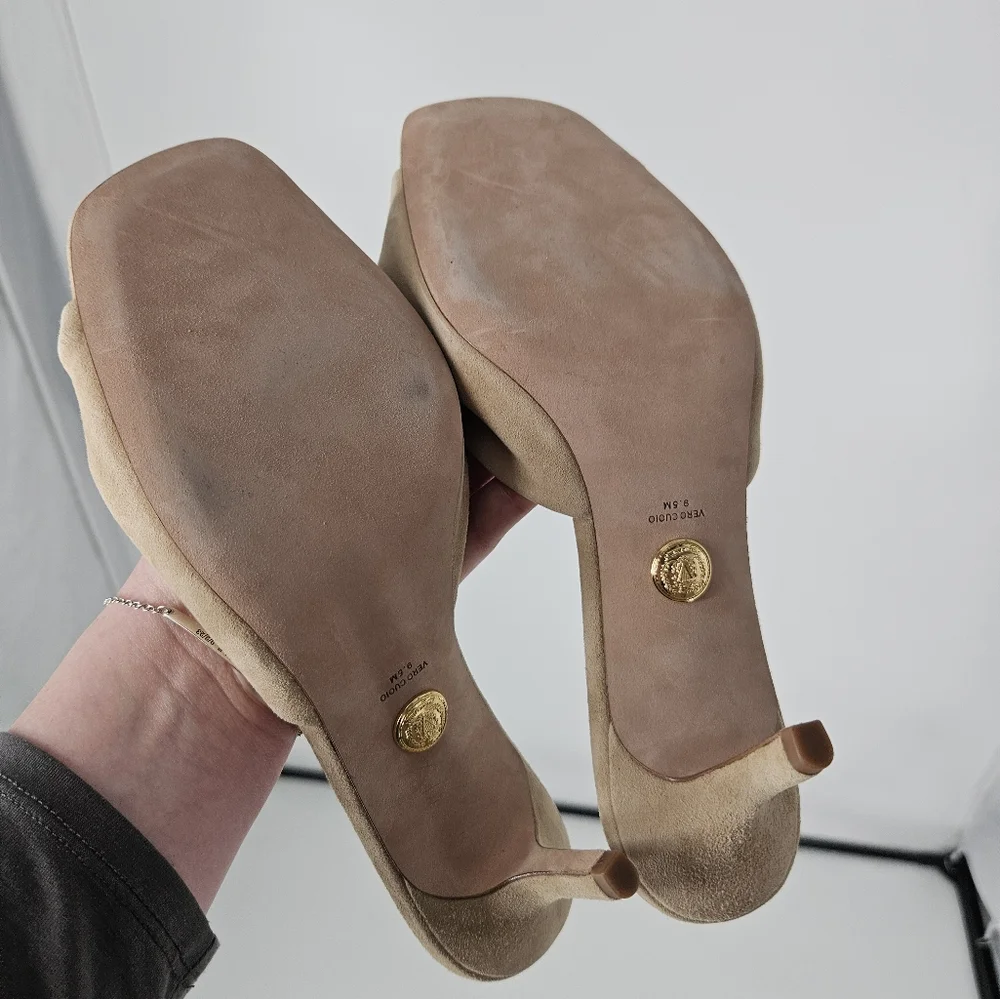 Veronica Beard Sand Suede Slip On Melli Pumps 9.5 - Picture 8 of 10